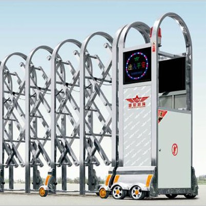 盛世昌隆厂家直销不锈钢伸缩门电动门安全伸缩门学校幼儿园伸缩门