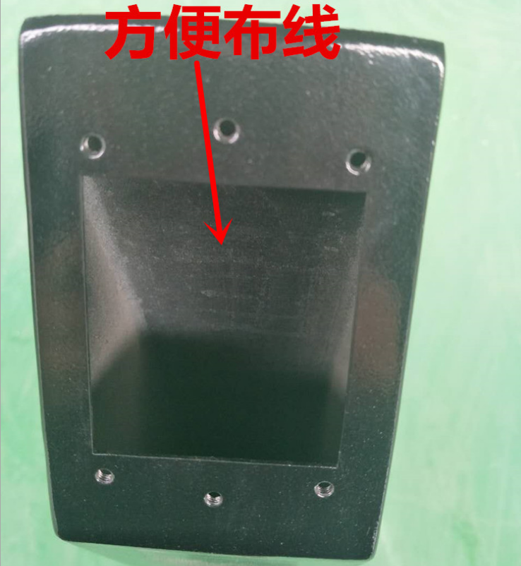 门禁刷卡机立柱 读头立柱 按钮 感应立柱 方形 铁艺 黑色 凌智恒 自动开门机 自动广告门