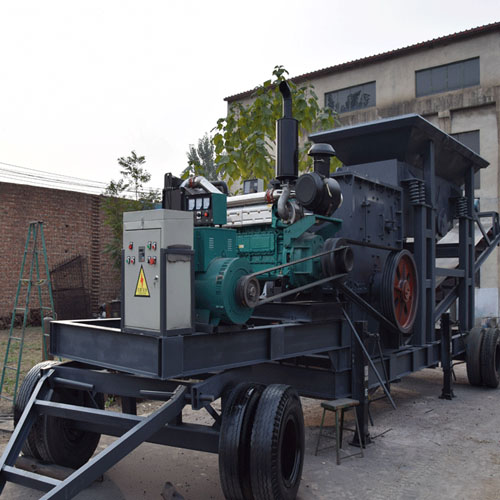 移动破碎机 大型移动破碎机 移动式建筑垃圾砖头小粉碎机