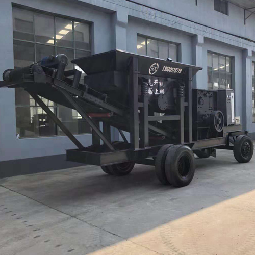 石料粉碎设备牵引式中碎机破碎机 移动破碎机