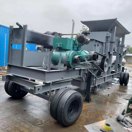 石料粉碎设备牵引式中碎机破碎机 牵引式80型移动式石料破碎机 移动破碎机