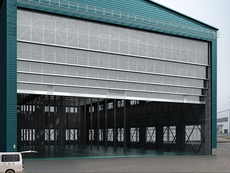 多块提升式机库门