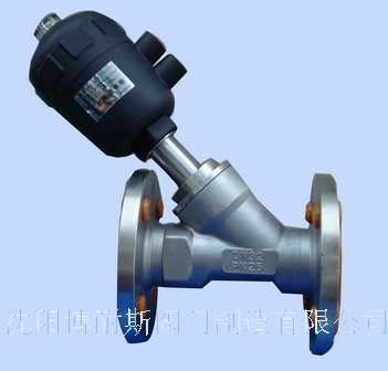 J 法兰式气动角座阀