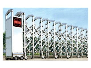 商场遥控伸缩门河北沧州任丘厂家、超市遥控伸缩门