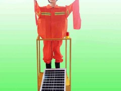 日照道路施工保通机器人 太阳能上下摇旗机器人交通设施